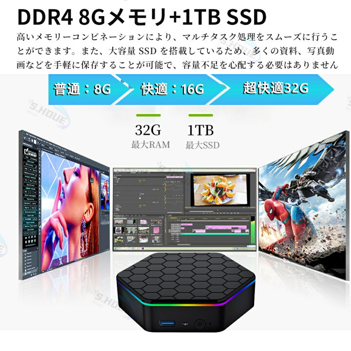 楽天市場】【ミニPC intel N150新発売☆office搭載】ミニPC 新品 