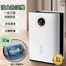 【レビュー特典付】除湿機 コンプレッサー コンパクト 3WAY 空気清浄機 30畳 知能恒湿 ハイブリッド式 衣類乾燥 除湿空気清浄機 乾く 梅雨 省エネ 除菌 消臭 静音 2023年モデル