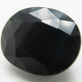 天然サファイヤ 天然石 ブラックサファイヤ ブラック サファイヤ 天然ブラックサファイヤ コランダム 宝石 ルース カラット 誕生石 9月 【 並級 4.240 CT 10.1×8.1×5.5mm 加熱 オーバル ファセットカット ファセット ダイヤモンドカット 】