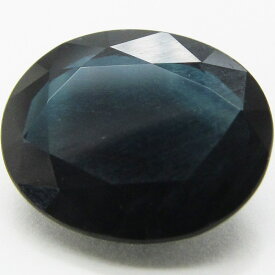 天然サファイヤ 天然石 ブラックサファイヤ ブラック サファイヤ 天然ブラックサファイヤ コランダム 宝石 ルース カラット 誕生石 9月【 並級 3.950 CT 11.2×9.3×4.2mm 加熱 オーバル ファセットカット ファセット ダイヤモンドカット 】