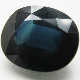 天然サファイヤ 天然石 ブラックサファイヤ ブラック サファイヤ 天然ブラックサファイヤ コランダム 宝石 ルース カラット 誕生石 9月 【 並級 3.694 CT 10.0×8.3×4.7mm 加熱 オーバル ファセットカット ファセット ダイヤモンドカット 】