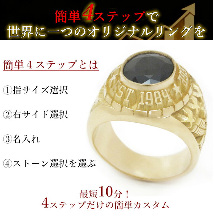 楽天市場】【20年で8倍の価格 ゴールド】カレッジリング オリジナル 
