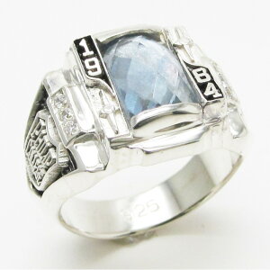 レディース カレッジリング メンズ ピンキー レディースリング メンズリング ピンキーリング 女性 男性 紋章 シルバー シルバーリング 天然オニキス 誕生石 シルバー925 指輪 名入れ 太め オ