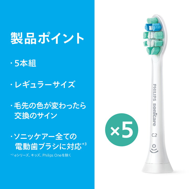 楽天市場】替えブラシ フィリップス ソニッケアー クリーンプラス 5本  