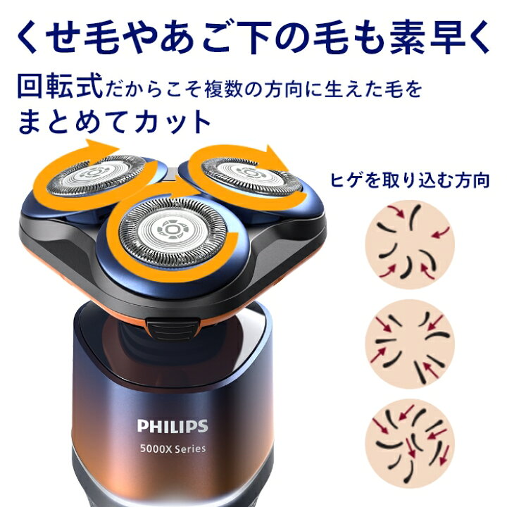 楽天市場】フィリップス シェーバー 5000X シリーズ オレンジ
