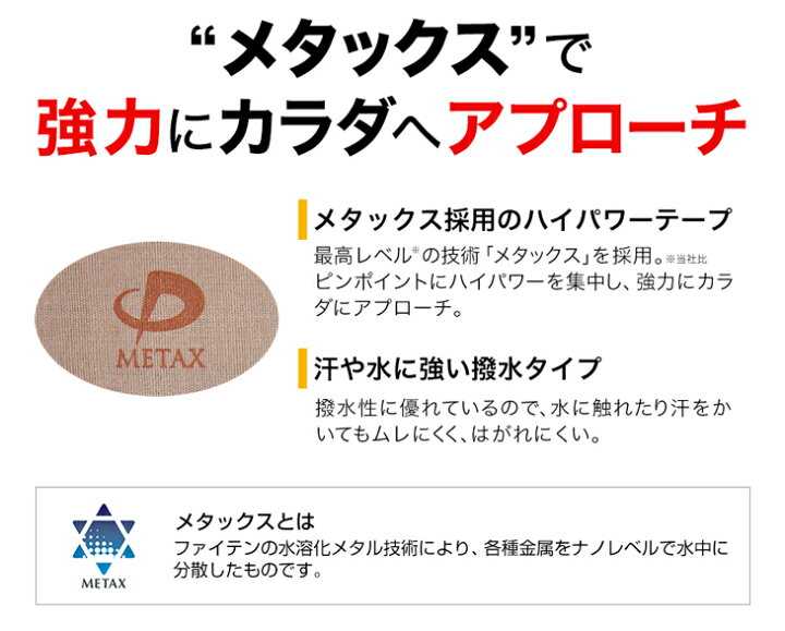 楽天市場】ファイテン メタックステープ 50マーク入 メタックス テープ 