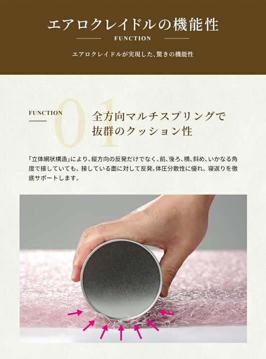 楽天市場】星のやすらぎ エアロクレイドル ファイテン マットレス  