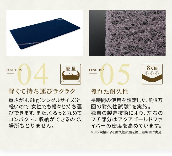 楽天市場】星のやすらぎ エアロクレイドル ファイテン マットレス 