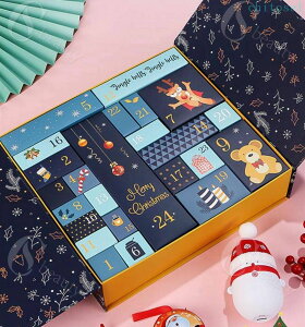 �w��2�_��5%OFF �P�[�X ���[ �J�E���g�_�E�� 24�� �c33.5cm ��30.5cm ����8cm �u���[ �N���X�}�X �A�h�x���g�J�����_�[ 2025 ���ꕨ �M�t�g�{�b�N�X ������ �d�؂� ���b�s���O DIY ���� ���َq phoebeho