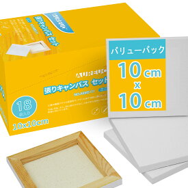 AUREUO ミニ 張りキャンバス セット 中目 100％コットン マルチのサイズ選択可能 水彩絵・アクリル絵・油絵に適用 芸術絵創作 現代油絵 美術装飾