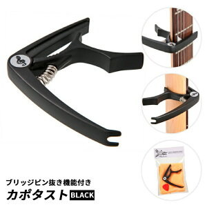 Phoenix フェニックス ワンタッチ 亜鉛合金 ブリッジピン抜き付き カポタスト お手入れ用 ファイバークロス 0.71mm ティアドロップ ピック メーカー保証書 4点セット! /ブリッジピン抜きcapo ブ
