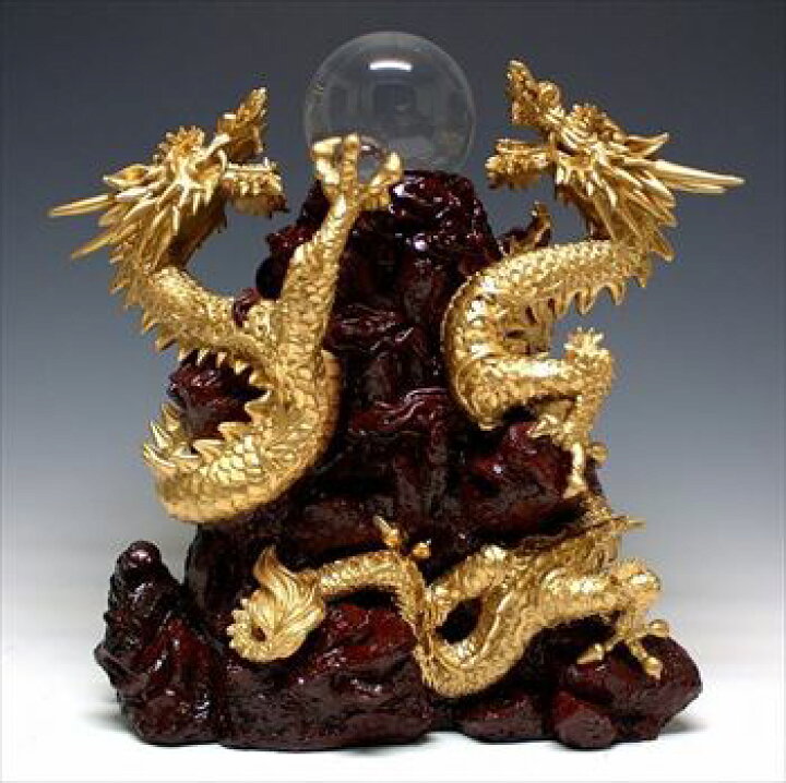 楽天市場】風水山水龍 双龍 (大) 32cm 解水晶 2個付き : shop phoenix