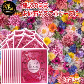 送料無料 ＼割引クーポン配布／ ピンクの持ち塩 20袋 ばら撒き ピンク塩 女性 ピンク商品 お守り塩 お清め塩 風水 厄除け 厄落とし 魔除け 盛り塩 財布 岩塩 持ち歩く 邪気払い 浄化塩 粗塩 お祓い 山梨 お土産 お歳暮 お中元 母の日 買い忘れ ギフト プレゼント 贈り物