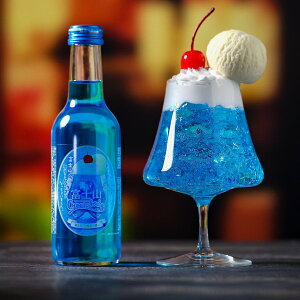 \割引クーポン配布/青い富士山クリームソーダ 245ml 1本 地サイダー 地ソーダ ご当地飲料 銭湯 温泉 富士山プロダクト 青いサワー 推し活 推し色 青いスイーツ ご当地商品 炭酸水 泡 割材