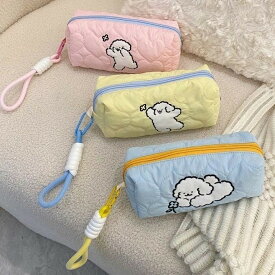 ペンケース かわいい 高校生 大学生 小学生 大容量 おしゃれ ペンポーチ 筆記用具 筆箱 筆入れ 化粧ポーチ 韓国風 シンプル 可愛い 犬 いぬ 韓国っぽ 中学生 韓国 入園グッズ 刺?