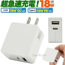 【互換品】 OPPO オッポ対応　18Wアダプター USB PD/QC対応　送料無料【メール便の場合】