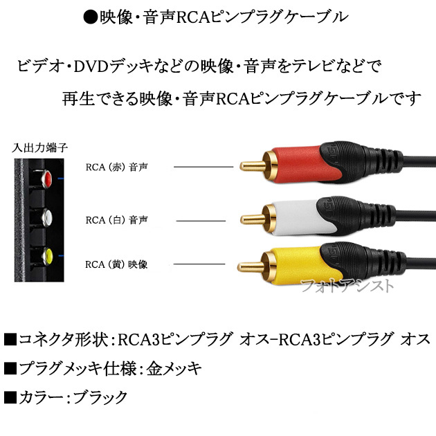 楽天市場】【互換品】MITSUBISHI/三菱電機対応 AVケーブル 3色RCA