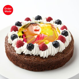 写真ケーキ チョコレートケーキ 誕生日ケーキ バースデーケーキ 記念日 お祝い ガトーショコラ 5号 15センチ チョコケーキ 送料無料 ケーキ インスタ映え