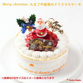 卵アレルギー対応クリスマスケーキ 送料無料 2026年 Xmas たまご不使用デコレーションケーキ 卵アレルギーケーキ クリスマス アレルギーケーキ 卵不使用 バースデーケーキ 卵除去 苺 たまごアレルギー 苺クリスマスケーキ Xmasギフト ホールケーキ