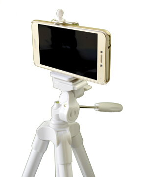 おためし三脚KINGfotoproDIGI-204+スマートフォン対応三脚アダプター「DIGI-204ブラックorホワイト」+「MPCブラックorホワイト」(運動会登山軽量ビデオカメラアウトドア卒業入学天体望遠鏡iPhoneスマホスマートフォン動画)