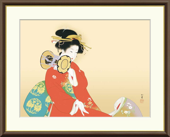 楽天市場】【アート 絵画】日本の名画 上村松園 鼓の音（つづみのね 