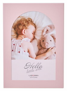 フォトフレーム ハガキサイズ LB45-P-PK ラドンナ 写真立て 安い フォトスタンド パステル ベビーフレーム 出産祝い ポストカード はがきサイズ 女の子 女児 子供 孫 誕生 出産 お祝い 卓上 イ
