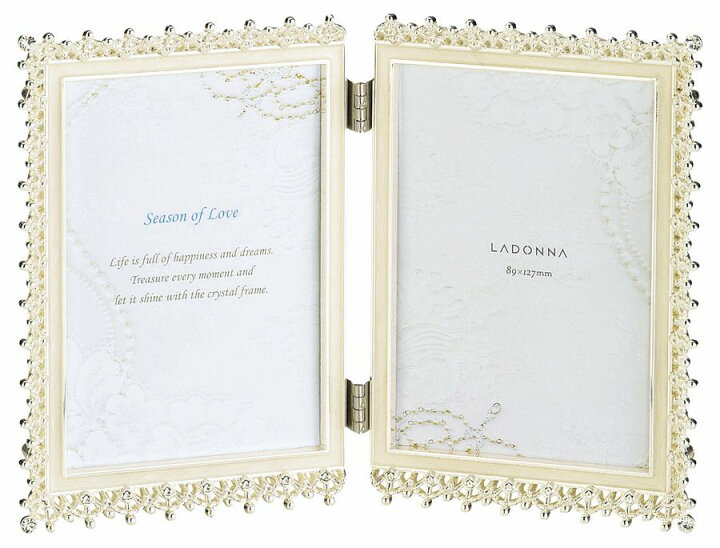 楽天市場 フォトフレーム L判 2枚 Mj Ld Wh ラドンナ 結婚祝い 繊細 可憐 上品 ダブルフレーム ツイン 複数枚 写真立て ブライダル Lサイズ ウェディング かわいい おしゃれ プレゼント 大人 女性 卓上 置き型 定番サイズ 縦 2面 見開き 結婚式 華やか 高級感 キラキラ 楽天市場 フォトフレーム L判 2枚 Mj Ld Wh ラドンナ 結婚祝い 繊細 可憐 上品 ダブルフレーム ツイン 複数枚 写真立て ブライダル Lサイズ ウェディング かわいい おしゃれ プレゼント 大人 女性 卓上 置き型 定番サイズ 縦 2面 見開き 結婚式 華やか 高級感 キラキラ