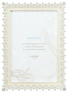 フォトフレーム ハガキサイズ ( L判も可 ) MJ83-P-WH ラドンナ 写真立て ブライダル 高級感 上品 おしゃれ ウエディング 結婚祝い 大人 女子 女性 かわいい ポストカード 絵はがき KG 額装 花嫁 キ