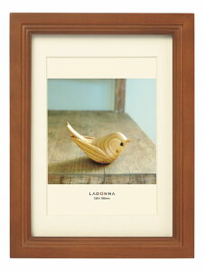 フォトフレーム 2L ( ハガキ判も可 ) DF43-2L-NT/BR ラドンナ 写真立て 大きい 2L判 2Lサイズ 立体感 ナチュラル 壁掛け 卓上 掛ける 木製 ポストカード 絵はがき アート 絵 イラスト 額 ウッドフレ