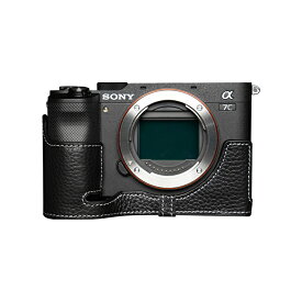 TP Original SONY α7C 用 ボディーハーフケース ブラック ソニー カメラケース レザー 革 黒