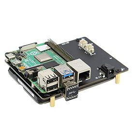 ＼勝ったら倍+限定P4倍+2倍／ Geekworm ラズベリーパイ(Raspberry Pi 4) 2.5 インチ SATA HDD/SSD X825 V2.0 ストレージ拡張ボード、ラズベリーパイ4モデルBのみ適