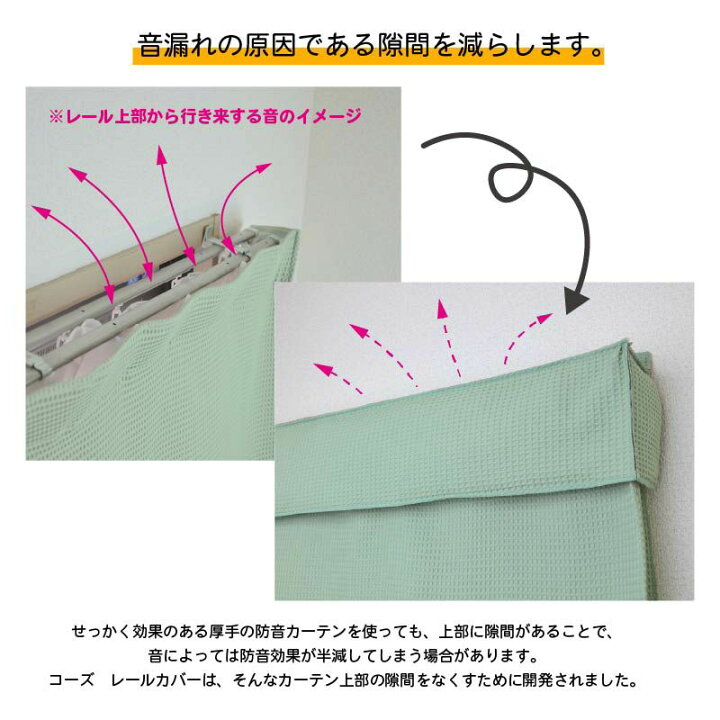 楽天市場】防音レールカバー 防音カーテン 五重構造 コーズレール 