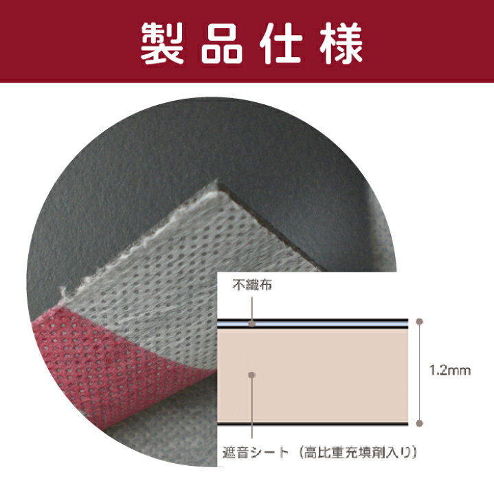 楽天市場】防音シート 遮音シート サンダムCZ-12 10m1巻 厚さ1.2mm 幅 