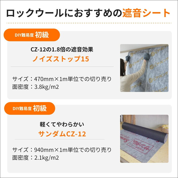楽天市場】吸音材 ロックウールボード 密度80kg/m3 150kg/m3 厚さ25mm 