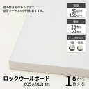 吸音材 ロックウールボード 密度80kg/m3 150kg/m3 厚さ25mm/50mm 605×910mm 1-16枚 パネル ボード 吸音 吸音パネル …