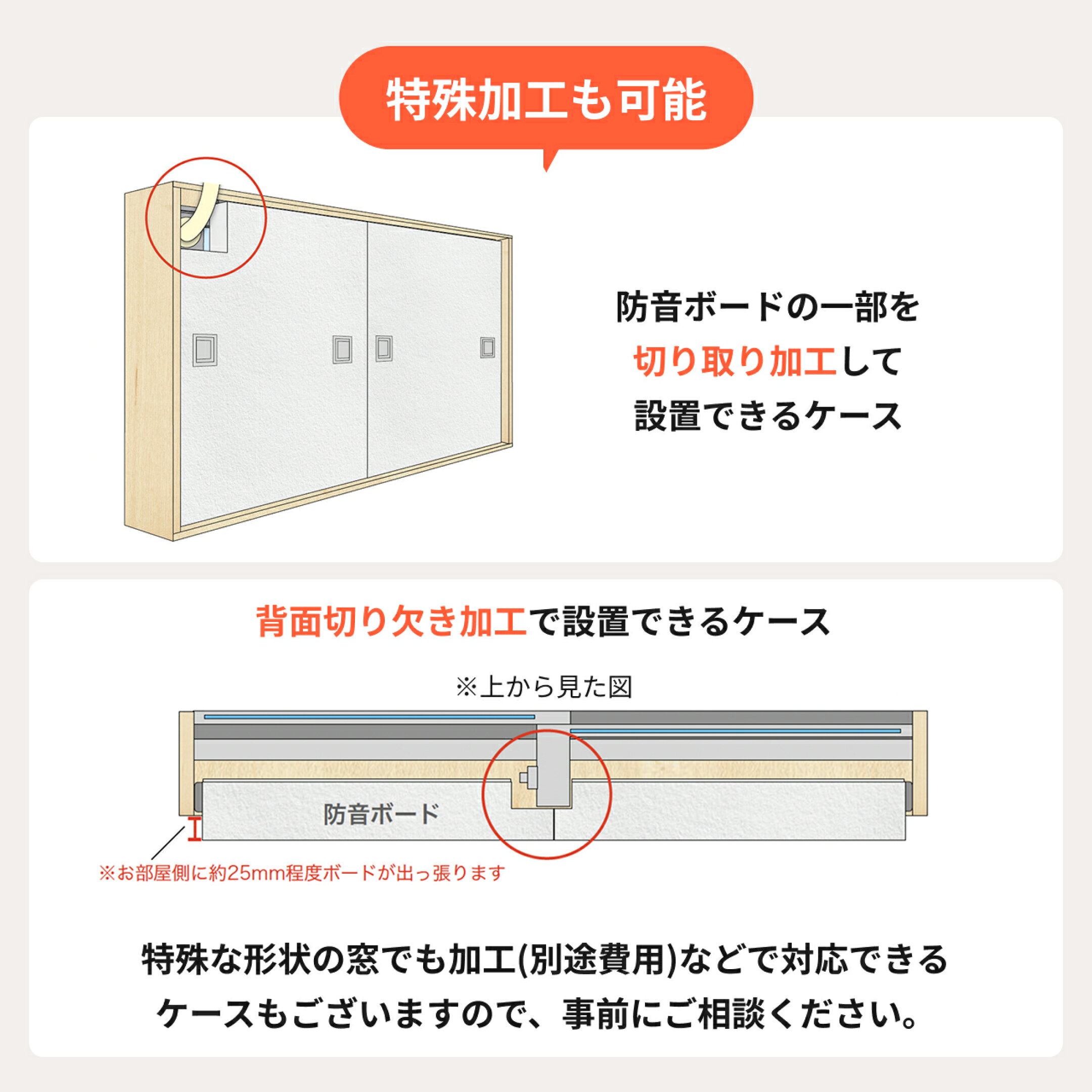 特殊加工も可能。工事やビス留め一切不要で設置OK。賃貸OK！