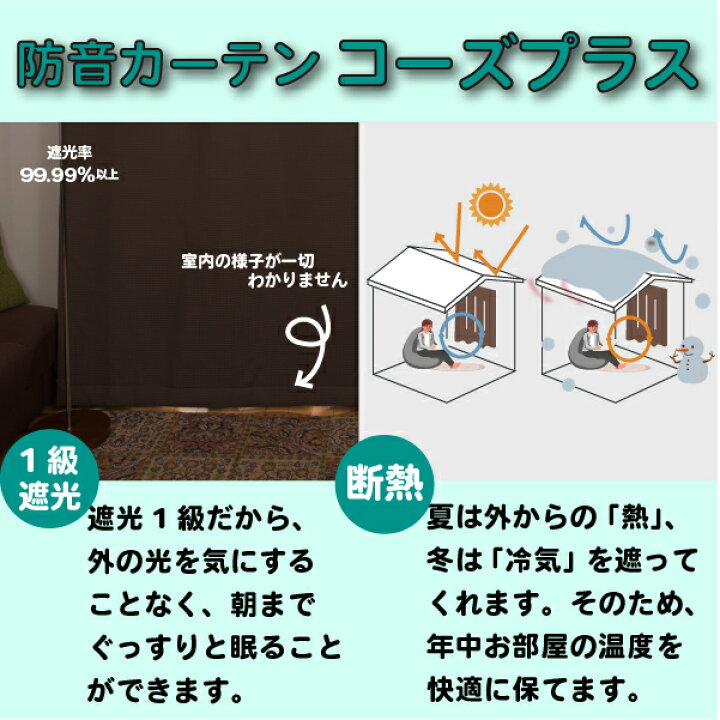 楽天市場】カーテン 遮光 遮音カーテン 窓 睡眠 防音 防音カーテン 