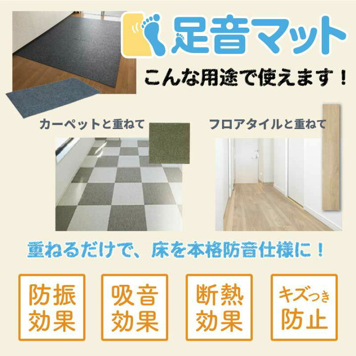 楽天市場】防音シート 防音マット 足音マットロールタイプ 7mm厚 幅 