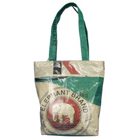 メンズ レディース 小物[Angkor Recycled]おしゃれ カンボジア リサイクル セメントバッグ ショッピングバッグ トートバッグ 象柄