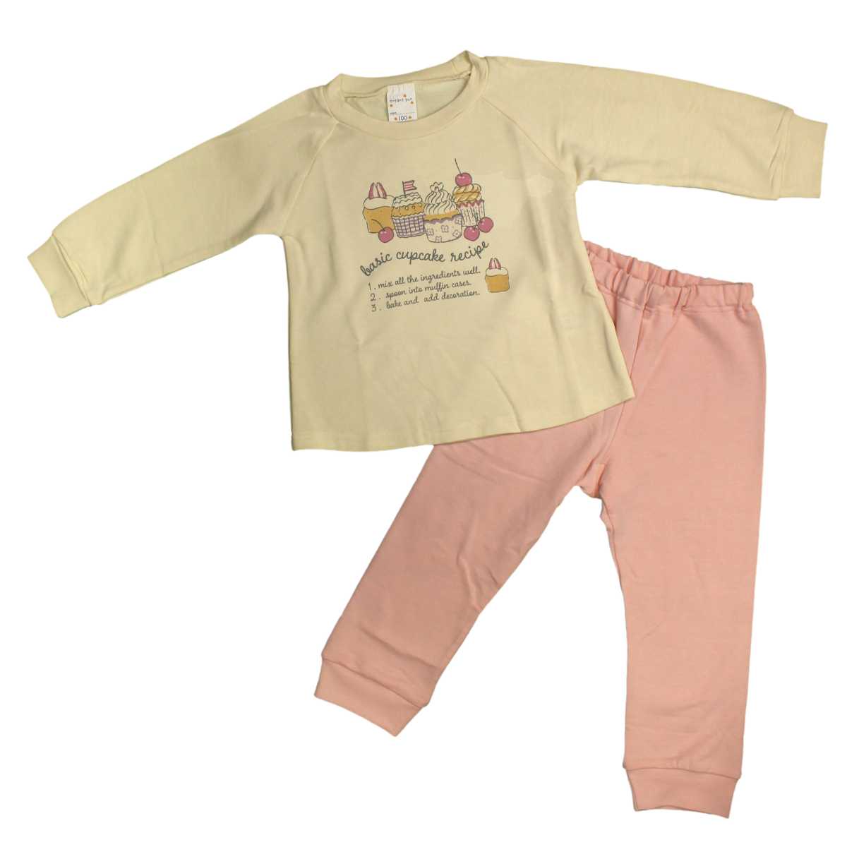 ガールズ  キッズ  パジャマ[enfant pur]女の子 パジャマ 長袖パジャマ 上下セット スイーツ柄 寝間着 裏毛パジャマ