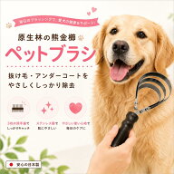 【エントリーで★さらにポイント5倍】【最強翌日配送】ペットブラシ 犬 猫 抜け毛取り 原生林の熊金櫛 ア…