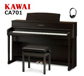 【スーパーセール☆】【配送設置無料 ＆ 不要ピアノ引取処分無料】KAWAI カワイ DigitalPiano 電子ピアノ 88鍵 木製鍵盤 CA701 R プレミアムローズウッド調仕上げ