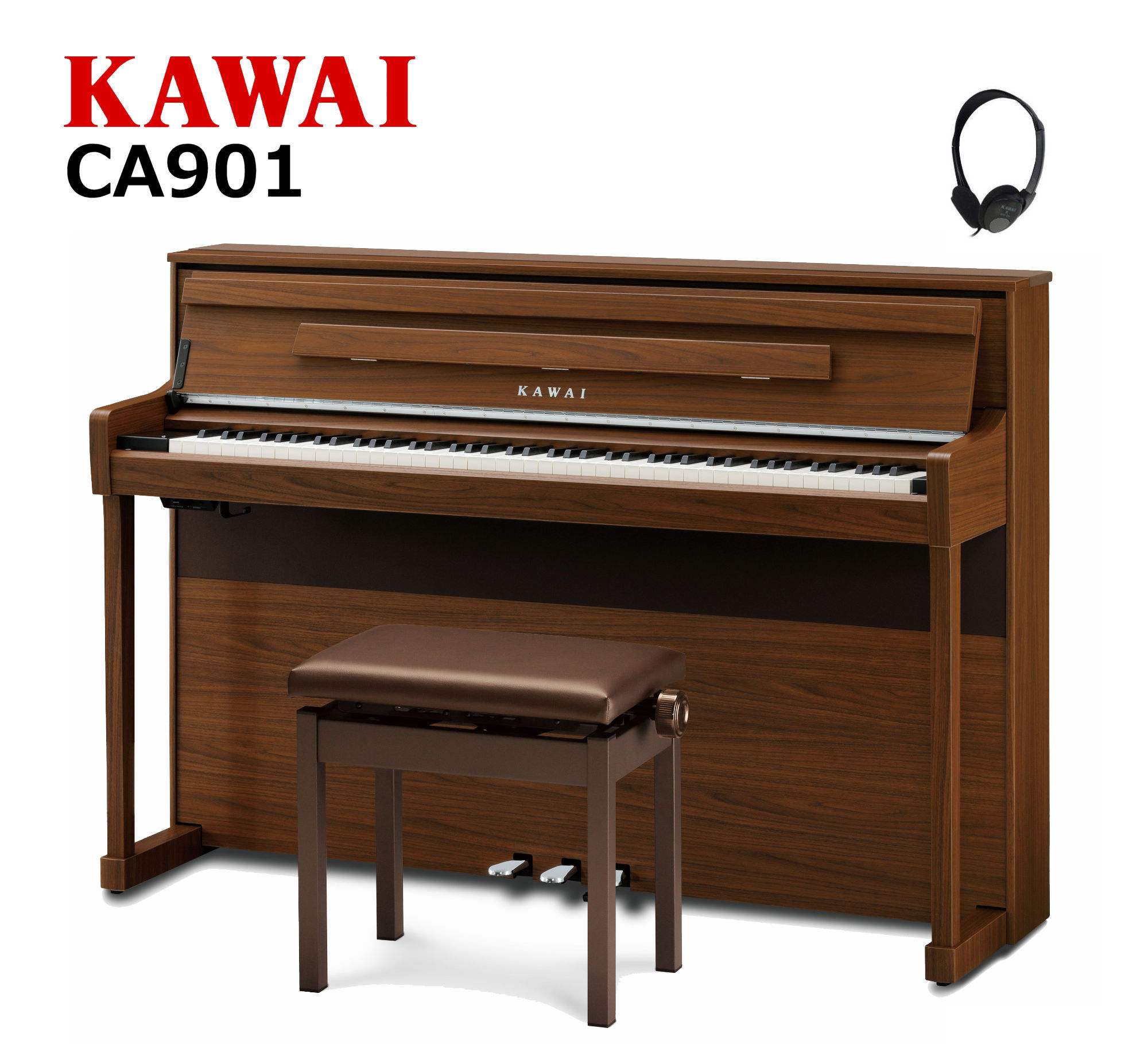 KAWAI カワイ DigitalPiano 電子ピアノ 88鍵 木製鍵盤 響板スピーカー搭載 CA901 NW ナチュラルウォルナット調仕上げ