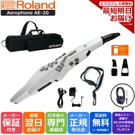 【レビュー投稿で約￥6,000相当ヘッドホンプレゼント☆】Roland ローランド Digital Wind Instrument デジタル管楽器 専用キャリングバッグ付き Aerophone エアロフォン AE-20W パールホワイト