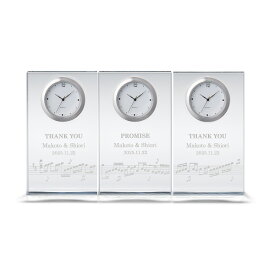 楽天市場 結婚式 三連時計 クリスタルの通販