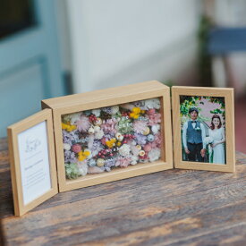 【ゲスト参加型結婚証明書】【送料無料】Flower Garden ゲスト参加型結婚証明書ドライフラワー プリザーブドフラワー フレーム ウェルカムスペース ボタニカル ナチュラル グリーン ガーデンウェディング ファミリー婚