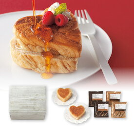 引き菓子ハートデニッシュ＆カフェセット／HD2-10C(引き菓子 引菓子 引き出物 引出物 お菓子 洋菓子 スイーツ 内祝い 結婚式 ウェディング ウエディング 出産内祝い ギフト お祝い 贈り物 挨拶 御礼 お礼 お返し 手土産 おいしい 人気 話題 おすすめ)