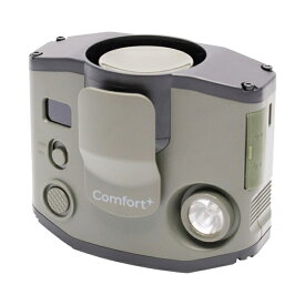 Comfort+ 多機能携帯ファン Buwatto（ブワット）（モスグリーン）アウトドア 携帯ファン ハンディファン 軽量 ポータブル USB充電 キャンプ 登山 夏用 ストラップ付き