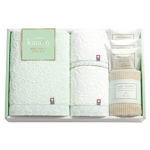 今治かのん タオルと環境にやさしい石けんセット バス1P・フェイス1P・ハンド1P・綿ボディタオル1P・石けん3P(お祝い2024タオル お祝い2024タオル)