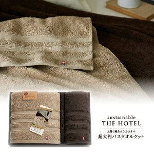 30日限定ポイント最大10倍★サステナブルTHE HOTEL 超大判バスタオルケット1P・バスタオル1P(今治 タオル ギフト 新生活 新築祝い 新築内祝い 結婚祝い タオルケット)